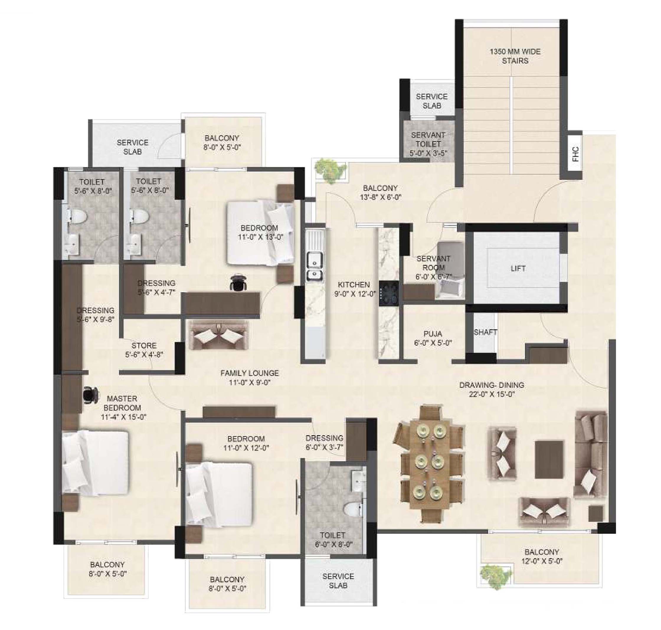 Umbera Homez 3 BHK Premium Apartment Main